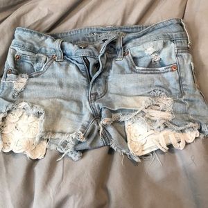 Blue jean shorts